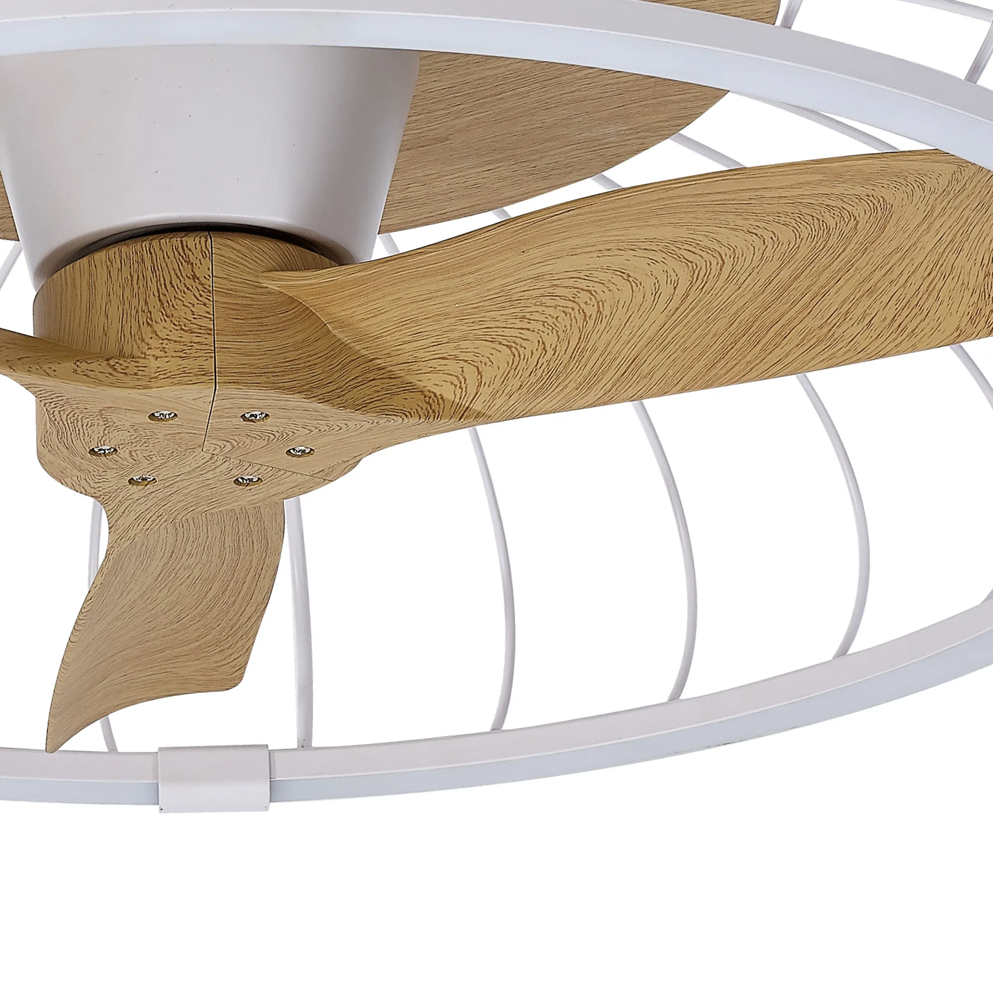 Nature 75W LED Dimmable Ceiling Light & Fan, Remote / APP / Voice Controlled White M7809  Mantra Nature